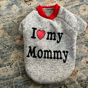 Dog sweater I heart mommy
